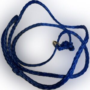 BLUE BRAIDED POLYURETHANE ROPE DOG LEASH SLIP LEAD WALK TRANSFER PUPPY PET 5ft